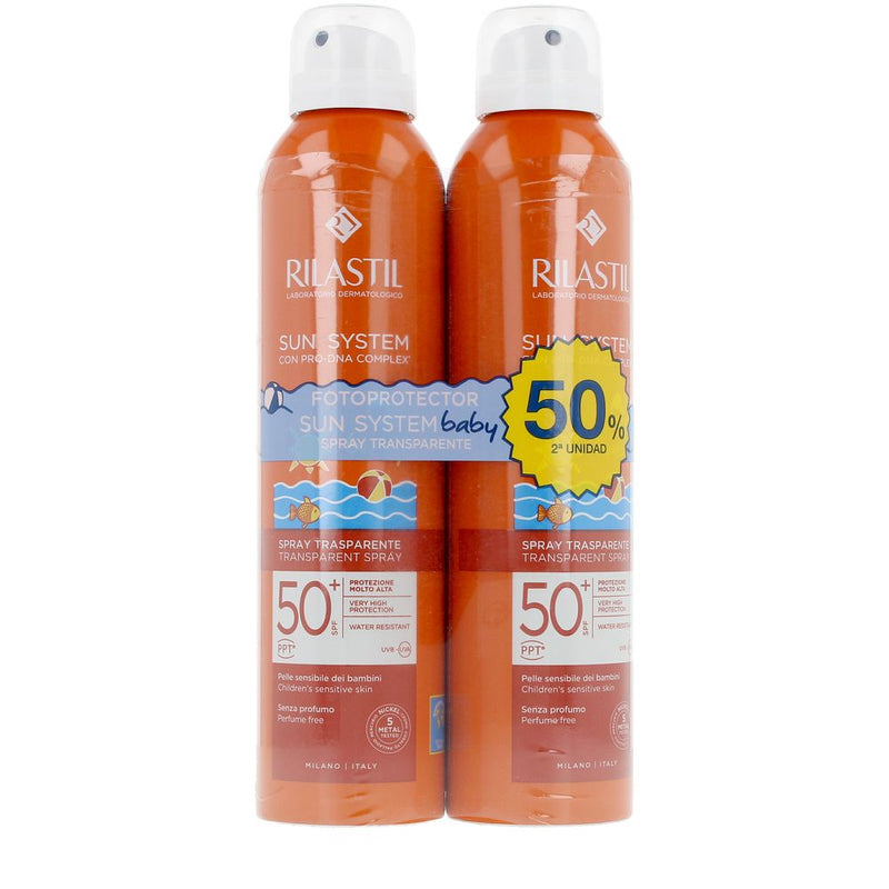 SUN SYSTEM SPF50+ BABY transparent spray pack 2 x 200 ml