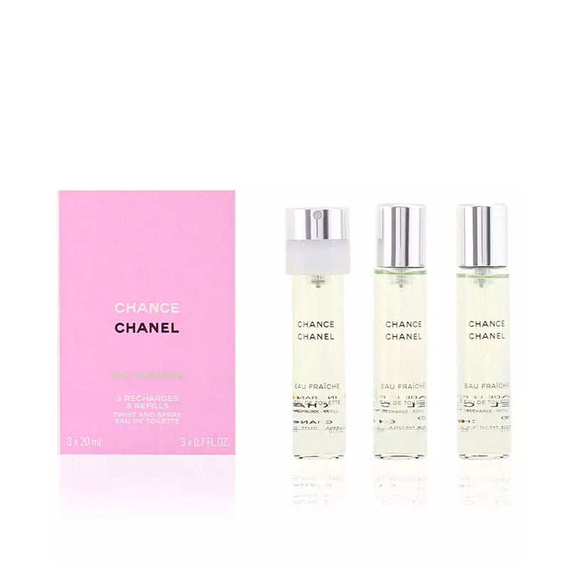 CHANCE EAU FRAICHE eau de toilette twist & spray 3 refills 3 x 20 ml