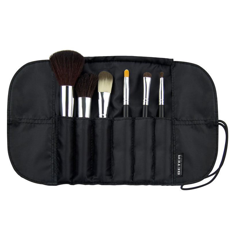 PROFESSIONAL estuche-manta con 6 brochas make up
